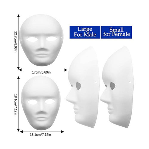36 Pieces Paintable Paper Mask Lightweight DIY Paper Mache Mask for Children