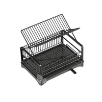 Dish Drain Rack with Tray Foldable 2-Tier Dish Rack, Space-Saving for Rv Kitchen