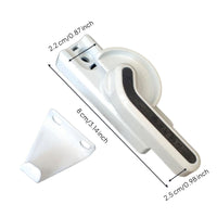 Sliding panel lock, cream arch lock, security panel latch, push-pull PVC panel handle, easy installation for home, office, balcony.