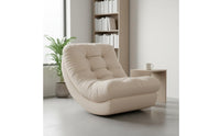 Reclining Function Single Recliner Sofa Sturdy Frame Single Recliner Rocker Skin-Friendly Material Upholstered Rocking Lounger Compact Size for Balcony