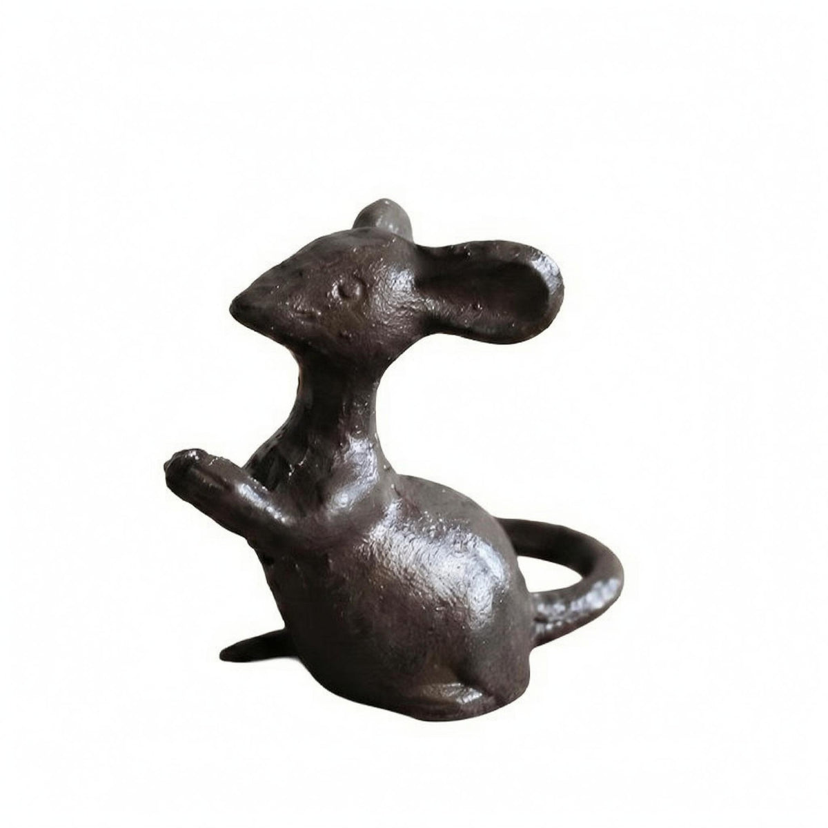 Cast Iron animal Figurine Decorative Tabletop mice Decor Textured for Front-Desk