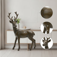Tabletop Deer Figurine Hand-Finished Deer Statue Graceful Decor Smooth for Living Room
