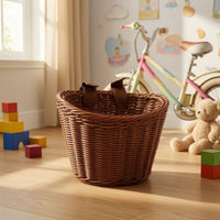 Handlebar Storage Basket Strap-on Front Bike Basket Lightweight for Commuting