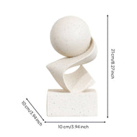 Tabletop Sculpture Minimalist Sculpture with Base Matte Figurine for Living Room, Entryway