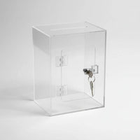 Clear Acrylic Comment Collection Box Dustproof Transparent Voting Box Multi-Versatile-Office Supply Container for School
