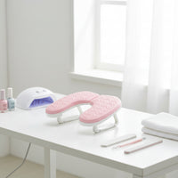 Portable Nail Hand Rest | Waterproof, Nail Arm Rest with Foldable Legs, for Home Manicures