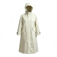 Long Hooded Raincoat Adjustable Cuffs Hooded Raincoat Loose Fit Rainwear Jacket