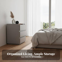 Locking Bedside Cabinet Modern Design Nightstand Secure Storage for Homeowners