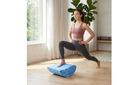 Puffy-Shaped Balance Rocker Marbled Mind-Body Practice Block with Curved Bottom Portable Exercise Wedge Stable for Yogis