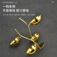 批发多层不锈钢小吃架 酒店水果盘小吃碟 创意果碟多用金色味碟