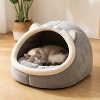 Cat Bed Fluffy Winter Warm Up to 5kg Senior Cat Compatible Gray M Size