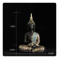 Meditation Buddha Figurine Textured Headpiece Meditating Buddha Figurine Gift