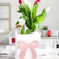 Metal Napkin Stand Vintage Design Rosy Bow Tissue Holder Freestanding