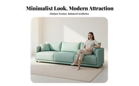 Easy to Clean Tech Textile Sofa Long-Lasting Italian Design Sofa Stain Resistant Modern Minimalist Couch Comfy for Apartment Dwellers, Small Business Owners, Bedroom, Clothing Boutique, Reception Area, Home