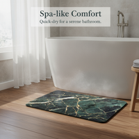 Diatomaceous Earth Bath Mat, Non-Slip Absorbent Quick Dry Bathroom Floor Mat with Marble Pattern