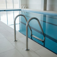 304 Stainless Steel Swimming Pool Ladder with Handrails Polished Pool Ladder with Handrails Heavy Duty Long-Lasting