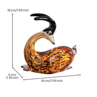 Antelope Figurine Glossy Antelope Statue with Base Tabletop Decor for Art Collectors, Living Room, Entryway