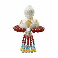 Chinese Design Car Dashboard Buddha Statue Elegant Finish Buddha Car Dashboard Decoration for Center Console, Office Desk