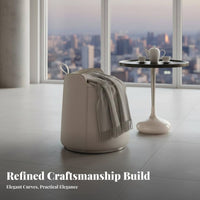 Round Padded Stool Luxurious Design Vanity Chair Sturdy Construction for Bedroom