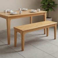Multi-Person Seating Solid Wood Dining Bench Rounded Corners Nordic Design End of Bed Bench Household Furniture for Bedroom