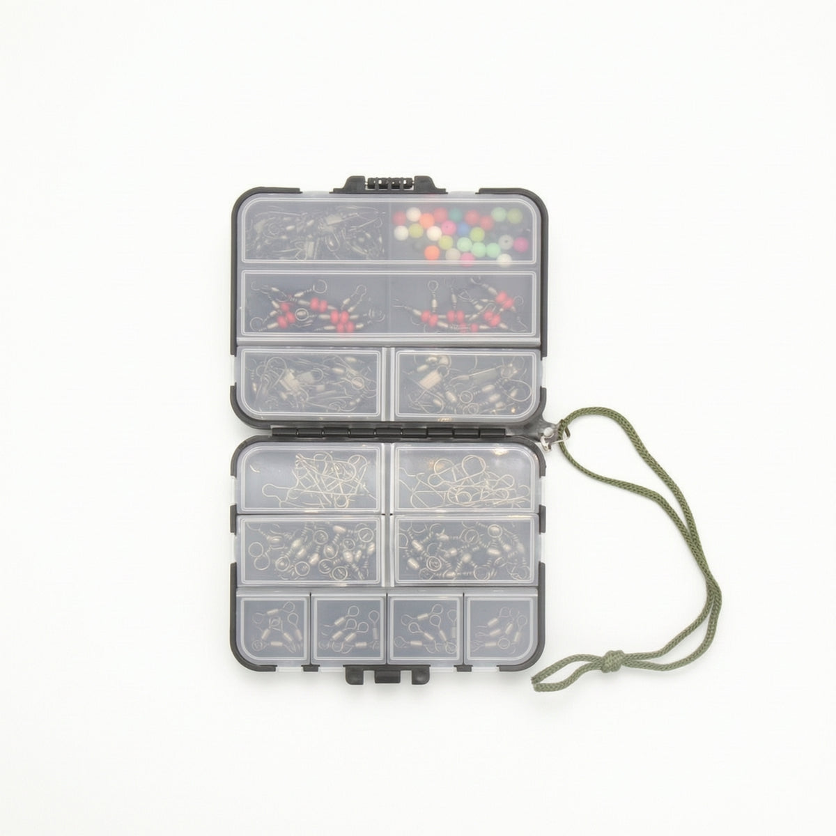 Compartmented Tackle Box with Transparent Lids Clear Fishing Tackle Box with Accessories Organized for Travel