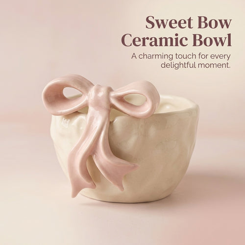 Cute Bow Ceramic Bowl, 360ml