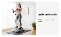Silent Operation Mini Elliptical Stepper Quiet & Fluid Portable Elliptical Exercise Equipment Low Effect Mini Stepper Anti-Slip Pedals for Beginners, Seniors