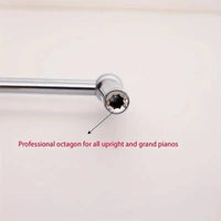 Piano Tuning Tool Kit with Wrench, Tuning Fork, Rubber Rod, 7 Pieces