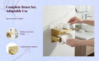 Brass wall faucet bathroom set
