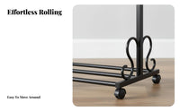 Single-Rod Clothing stand featuring Shelf Nordic appearance Garment Rack Minimalist Design Easy Assembly for Students