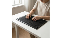 Rigid Plastic Braille Writing Board Black Hinged Braille Board Rectangular Office Supply Flat Plate