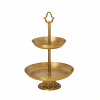 Two-Tier Dessert Stand Decorative Cupcake Stand Elegant for Afternoon Tea