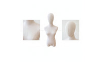 Dress Form with Head Freestanding Female Mannequin Torso Decorative Cloth Covered Mannequin for Boutique