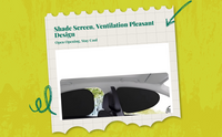 Attractive car window light barrier, privacy screen, solar protection, universal fit, side window shield