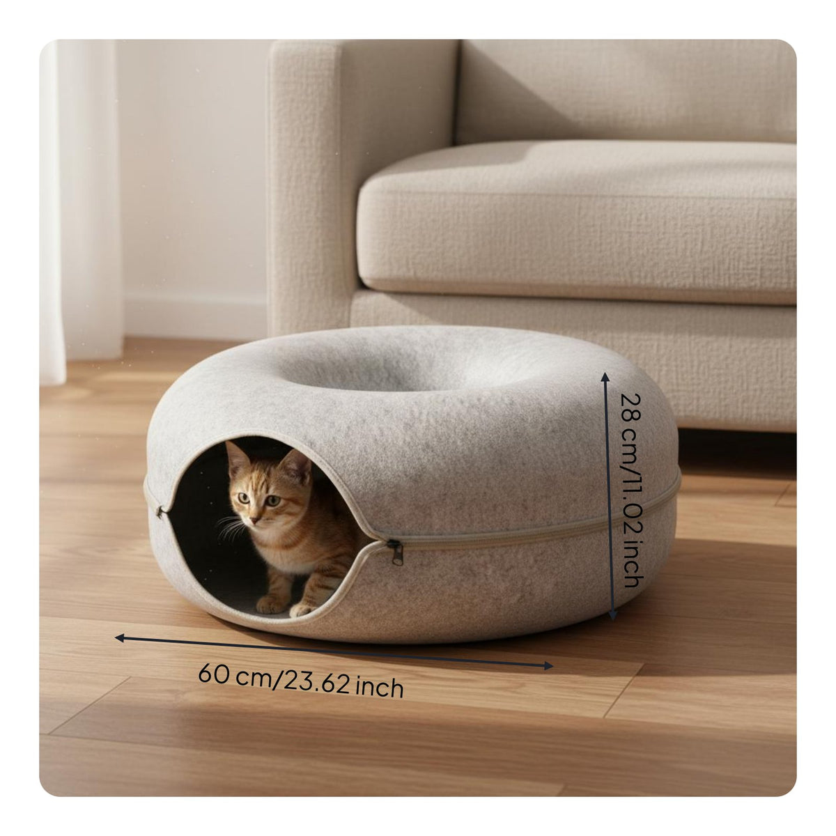 Donut Feline Tunnel Non-Stick Pet Supplies Detachable for Kittens