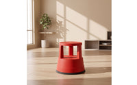 Heavy-Duty Rolling Step Stool Anti-Slip Kick Step Stool Industrial-Strength Retractable for Library