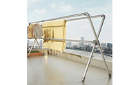 Stainless Steel Clothes Drying Rack Freestanding Foldable Clothes Drying Rack Folding Adjustable for Apartment