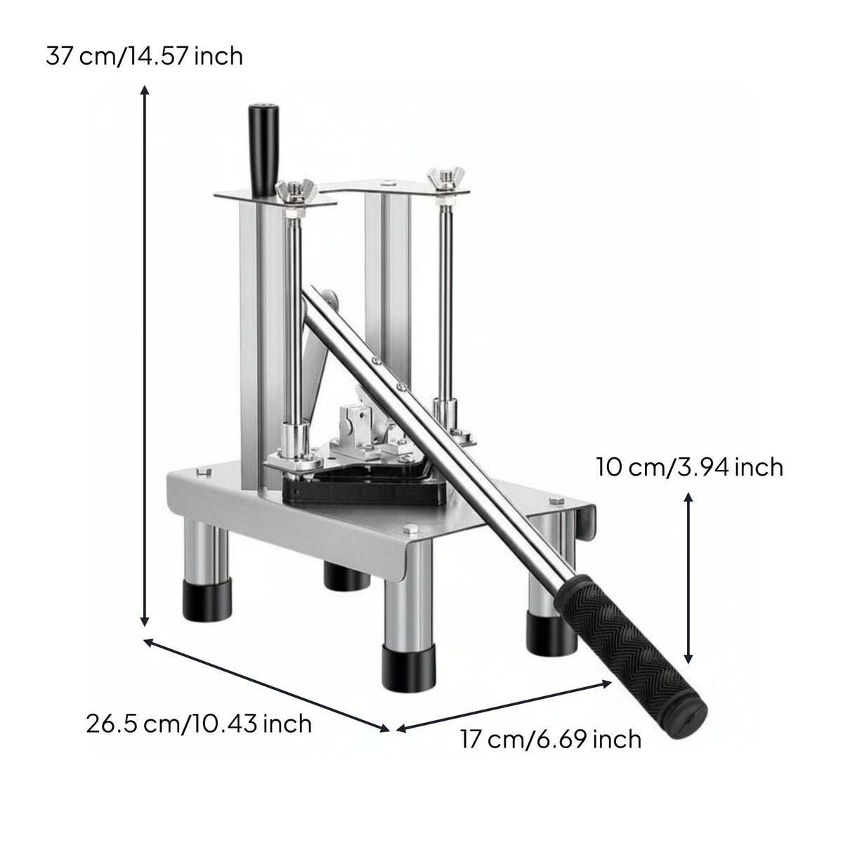 French Fry Cutter Multi-Function Potato Fry Slicer Stainless Steel Commercial Vegetable Chopper for Professionals, Restaurant, Snack Shop
