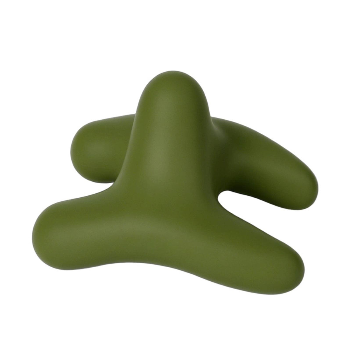 Silicone with Three Prongs Ergonomic Trigger Point Compact Trigger Point Massage Tool for Athletes, Home Gym, Office