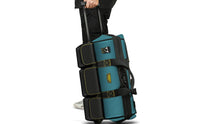 Rolling Tool Bag Telescopic Handle Wheeled Tool Bag Contrast Stitching Flap Pockets