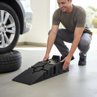 Non-Slip Surface Oil Change Ramp Pressure Resistant Car Service Ramp for DIY Mechanics, Auto Shop, Garage, Driveway