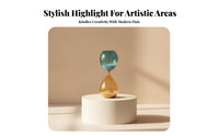 Modern Glass Golden Yellow Glass Sand Timer Conversation Piece