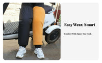 Down Cotton Filled Winter Scooter Leg Covers Full Wrap Design Waterproof Motorcycle Leg Protectors Adjustable Fit for Children, Cold Weather