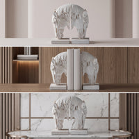 Horse Head Bookends Vintage-Retro Horse Bookends Distressed Decor for Equestrians, Bookshelf, Study