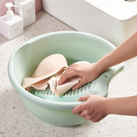 Large Laundry Basin with Built-in Washboard for Dormitory Use