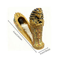 Egyptian Sarcophagus Figurine Collectible Pharaoh Casket Figurine for Collectors