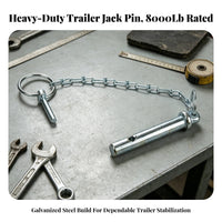 Rust-Resistant Trailer Jack Pin Assembly