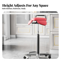 Ergonomic Saddle Stool High Load Capacity Split-Saddle Stool for Medical Office