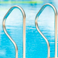 Pool Handrail Stainless Steel Pool Grab Rail Floor Mount Handrail with Base Flanges for Swimmers, Elderly, Spa