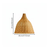 Bamboo Chandelier Material Woven Pendant Light Artistic Woven-Rattan Hanging Lamp for Restaurant, Cafe, Hotel
